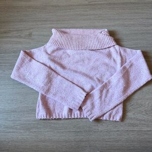 Cozy Pink Turtleneck Sweater